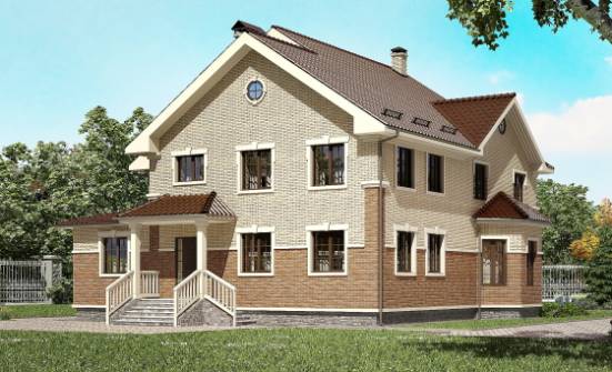 300-004-Л Проект двухэтажного дома, классический загородный дом из газосиликатных блоков Новозыбков | Проекты домов от House Expert