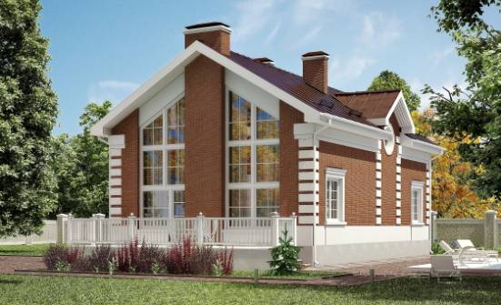 160-009-П Проект двухэтажного дома с мансардой, уютный коттедж из твинблока Дятьково | Проекты домов от House Expert