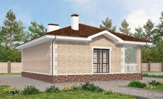 065-002-П Проект бани из кирпича Карачев | Проекты одноэтажных домов от House Expert