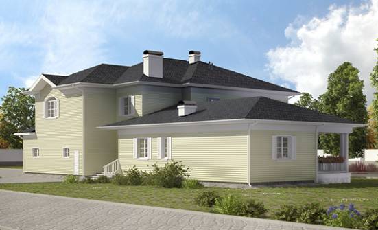 410-002-Л Проект двухэтажного дома, гараж, современный дом из блока Дятьково | Проекты домов от House Expert