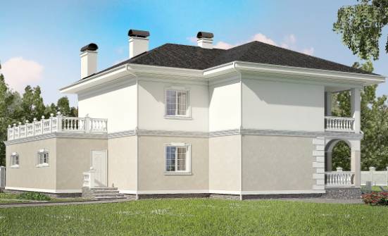 340-002-П Проект двухэтажного дома, гараж, просторный коттедж из кирпича Жуковка | Проекты домов от House Expert