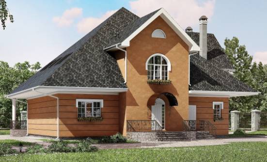 310-001-П Проект двухэтажного дома мансардный этаж, классический коттедж из газосиликатных блоков Брянск | Проекты домов от House Expert