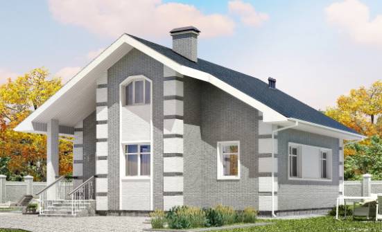 115-001-Л Проект двухэтажного дома мансардой, компактный коттедж из твинблока Жуковка | Проекты домов от House Expert