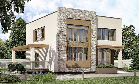 185-001-П Проект двухэтажного дома, уютный домик из керамзитобетонных блоков Стародуб | Проекты домов от House Expert