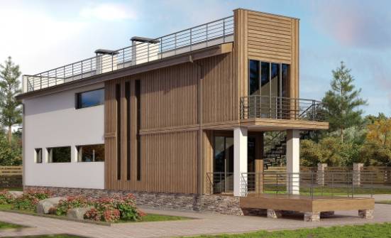 100-003-Л Проект двухэтажного дома, небольшой коттедж из арболита Дятьково | Проекты домов от House Expert