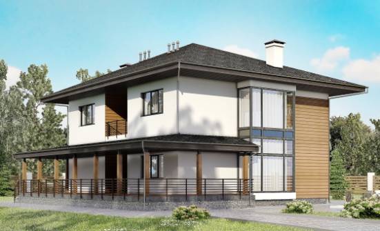 245-001-П Проект двухэтажного дома, современный коттедж из твинблока Унеча | Проекты домов от House Expert