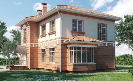 285-001-Л Проект двухэтажного дома и гаражом, огромный домик из кирпича Стародуб | Проекты домов от House Expert