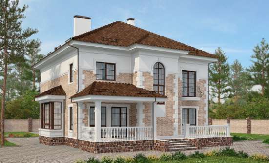 220-008-П Проект двухэтажного дома, просторный загородный дом из кирпича Жуковка | Проекты домов от House Expert