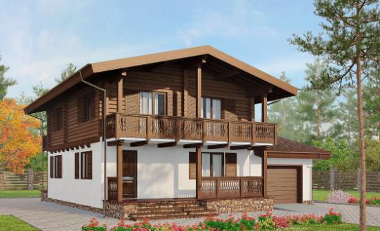 200-011-П Проект двухэтажного дома мансардой, простой загородный дом из теплоблока Брянск | Проекты домов от House Expert