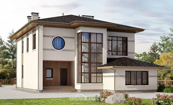 345-001-П Проект двухэтажного дома, большой дом из твинблока Карачев | Проекты домов от House Expert