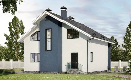 150-005-П Проект двухэтажного дома мансардой, компактный дом из бризолита Новозыбков | Проекты домов от House Expert