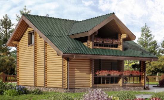 110-005-П Проект двухэтажного дома с мансардным этажом, простой коттедж из дерева Унеча | Проекты домов от House Expert