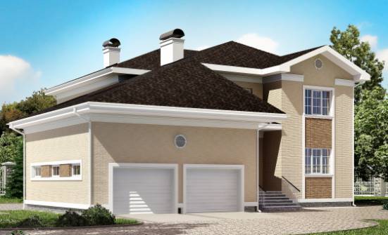 335-001-Л Проект двухэтажного дома, гараж, просторный коттедж из кирпича Клинцы | Проекты домов от House Expert