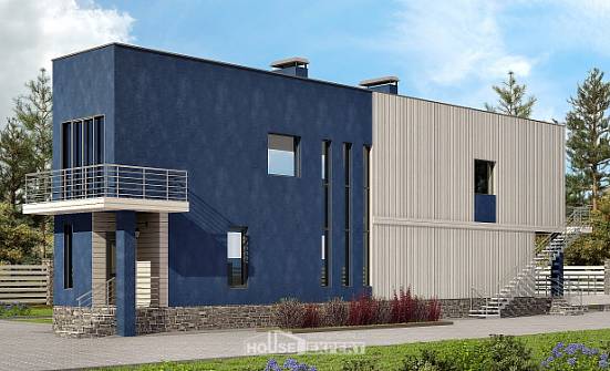 100-003-П Проект двухэтажного дома, простой загородный дом из керамзитобетонных блоков Карачев | Проекты домов от House Expert