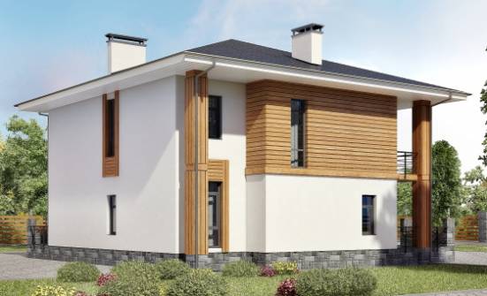 180-015-П Проект двухэтажного дома, экономичный коттедж из газобетона Жуковка | Проекты домов от House Expert