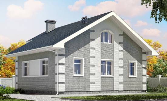 115-001-Л Проект двухэтажного дома мансардой, компактный коттедж из твинблока Жуковка | Проекты домов от House Expert