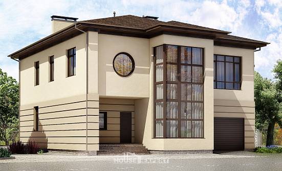 300-006-П Проект двухэтажного дома, гараж, просторный загородный дом из кирпича Унеча | Проекты домов от House Expert
