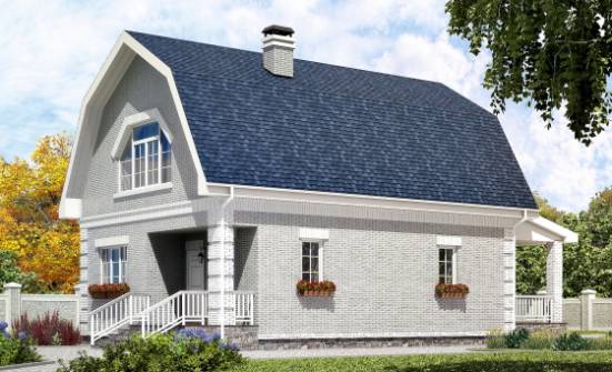 130-005-П Проект двухэтажного дома с мансардой, красивый дом из пеноблока Унеча | Проекты домов от House Expert