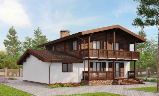 200-011-П Проект двухэтажного дома мансардой, простой загородный дом из теплоблока Брянск | Проекты домов от House Expert