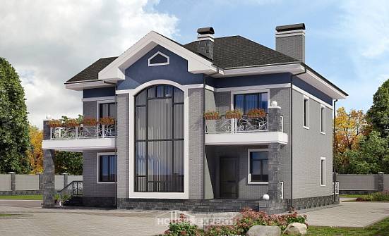 200-006-Л Проект двухэтажного дома, классический коттедж из кирпича Унеча | Проекты домов от House Expert