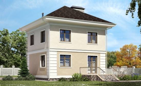 090-003-Л Проект двухэтажного дома, современный коттедж из газосиликатных блоков Новозыбков | Проекты домов от House Expert