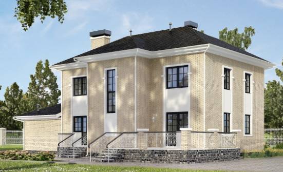 180-006-П Проект двухэтажного дома, гараж, средний коттедж из кирпича Клинцы | Проекты домов от House Expert