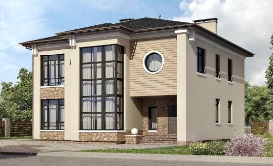 300-005-Л Проект двухэтажного дома, большой загородный дом из кирпича Дятьково | Проекты домов от House Expert