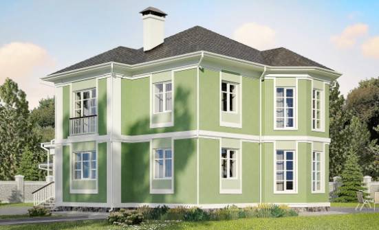 170-001-Л Проект двухэтажного дома, гараж, бюджетный дом из газосиликатных блоков Стародуб | Проекты домов от House Expert