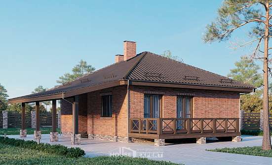 070-006-Л Проект одноэтажного дома, недорогой домик из пеноблока Карачев | Проекты домов от House Expert