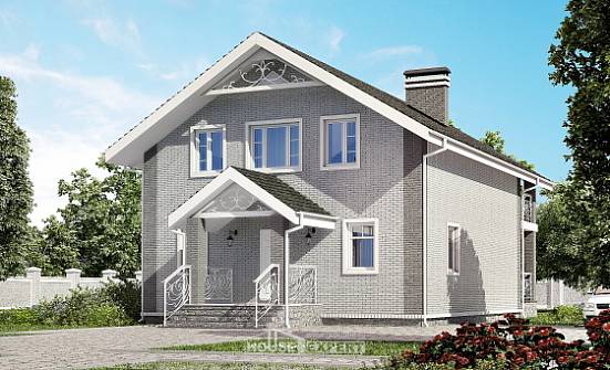 150-007-П Проект двухэтажного дома мансардой, уютный загородный дом из теплоблока Клинцы | Проекты домов от House Expert