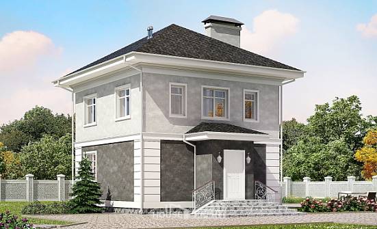 090-003-П Проект двухэтажного дома, современный загородный дом из твинблока Дятьково | Проекты домов от House Expert