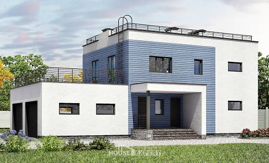 180-012-Л Проект двухэтажного дома и гаражом, классический дом из кирпича Дятьково | Проекты домов от House Expert