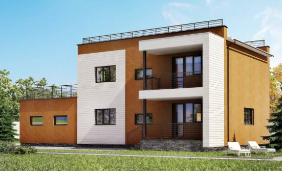 180-012-П Проект двухэтажного дома и гаражом, средний домик из кирпича Клинцы | Проекты домов от House Expert
