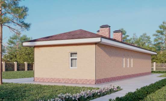 110-006-Л Проект бани из бризолита Жуковка | Проекты одноэтажных домов от House Expert