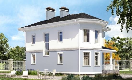 120-001-П Проект двухэтажного дома, классический загородный дом из керамзитобетонных блоков Клинцы | Проекты домов от House Expert