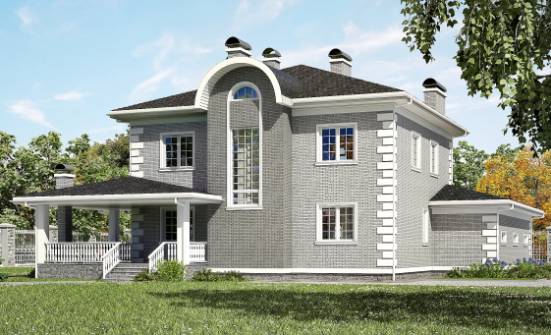 245-004-Л Проект двухэтажного дома и гаражом, простой загородный дом из кирпича Стародуб | Проекты домов от House Expert
