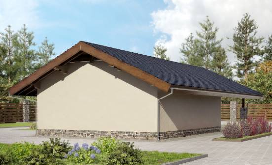 060-005-П Проект гаража из кирпича Жуковка | Проекты одноэтажных домов от House Expert