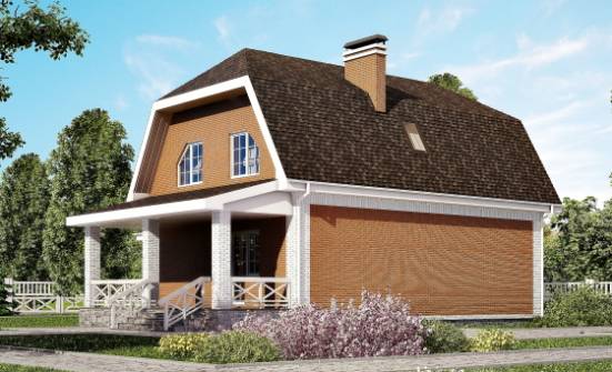 160-006-П Проект двухэтажного дома мансардой, гараж, красивый дом из бризолита Унеча | Проекты домов от House Expert