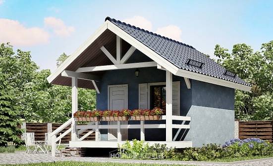 020-001-Л Проект одноэтажного дома, простой загородный дом из бревен Дятьково | Проекты домов от House Expert