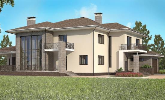 500-001-П Проект трехэтажного дома и гаражом, большой дом из кирпича Жуковка | Проекты домов от House Expert