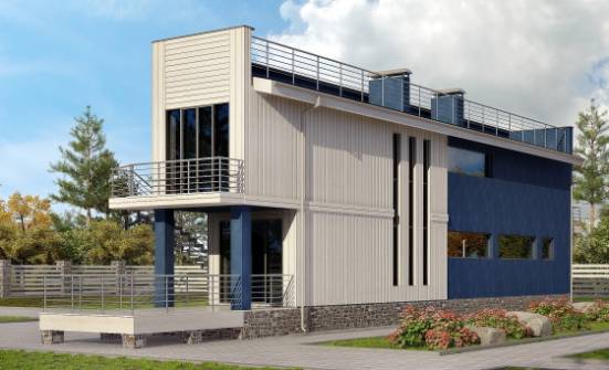 100-003-П Проект двухэтажного дома, простой загородный дом из керамзитобетонных блоков Карачев | Проекты домов от House Expert
