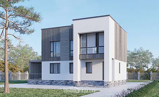 150-017-П Проект двухэтажного дома, бюджетный загородный дом из арболита Дятьково | Проекты домов от House Expert