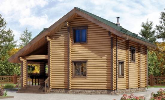 110-005-П Проект двухэтажного дома с мансардным этажом, простой коттедж из дерева Унеча | Проекты домов от House Expert