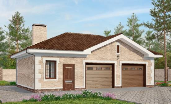070-005-П Проект гаража из кирпича Жуковка | Проекты одноэтажных домов от House Expert