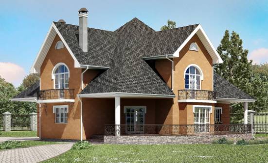 310-001-П Проект двухэтажного дома мансардный этаж, классический коттедж из газосиликатных блоков Брянск | Проекты домов от House Expert