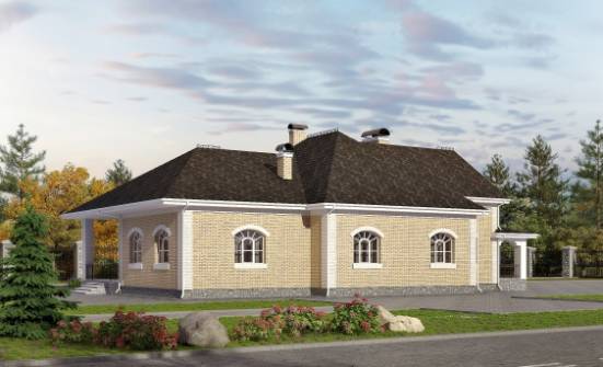 290-001-П Проект двухэтажного дома мансардой и гаражом, современный дом из кирпича Новозыбков | Проекты домов от House Expert