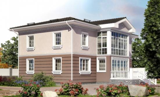 210-005-П Проект двухэтажного дома, современный домик из блока Стародуб | Проекты домов от House Expert
