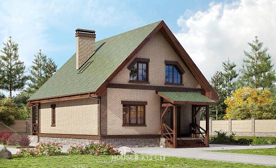 160-011-П Проект двухэтажного дома мансардой, бюджетный дом из бризолита Унеча | Проекты домов от House Expert