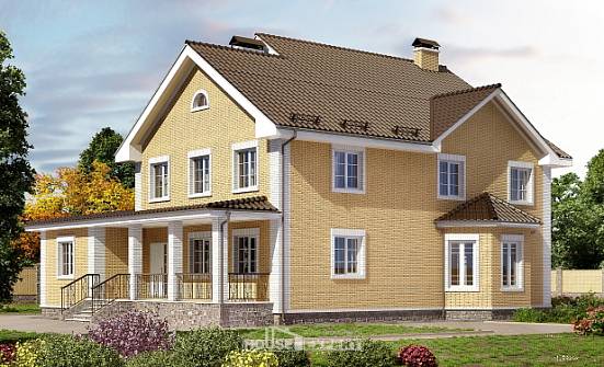 320-003-Л Проект двухэтажного дома, уютный коттедж из поризованных блоков Клинцы | Проекты домов от House Expert