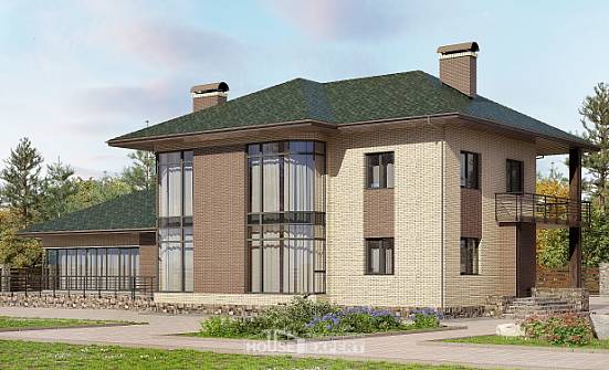 305-003-П Проект двухэтажного дома, красивый домик из пеноблока Новозыбков | Проекты домов от House Expert
